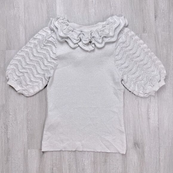 Short Sleeve Bib Collar Top XL - Picture 6 of 7